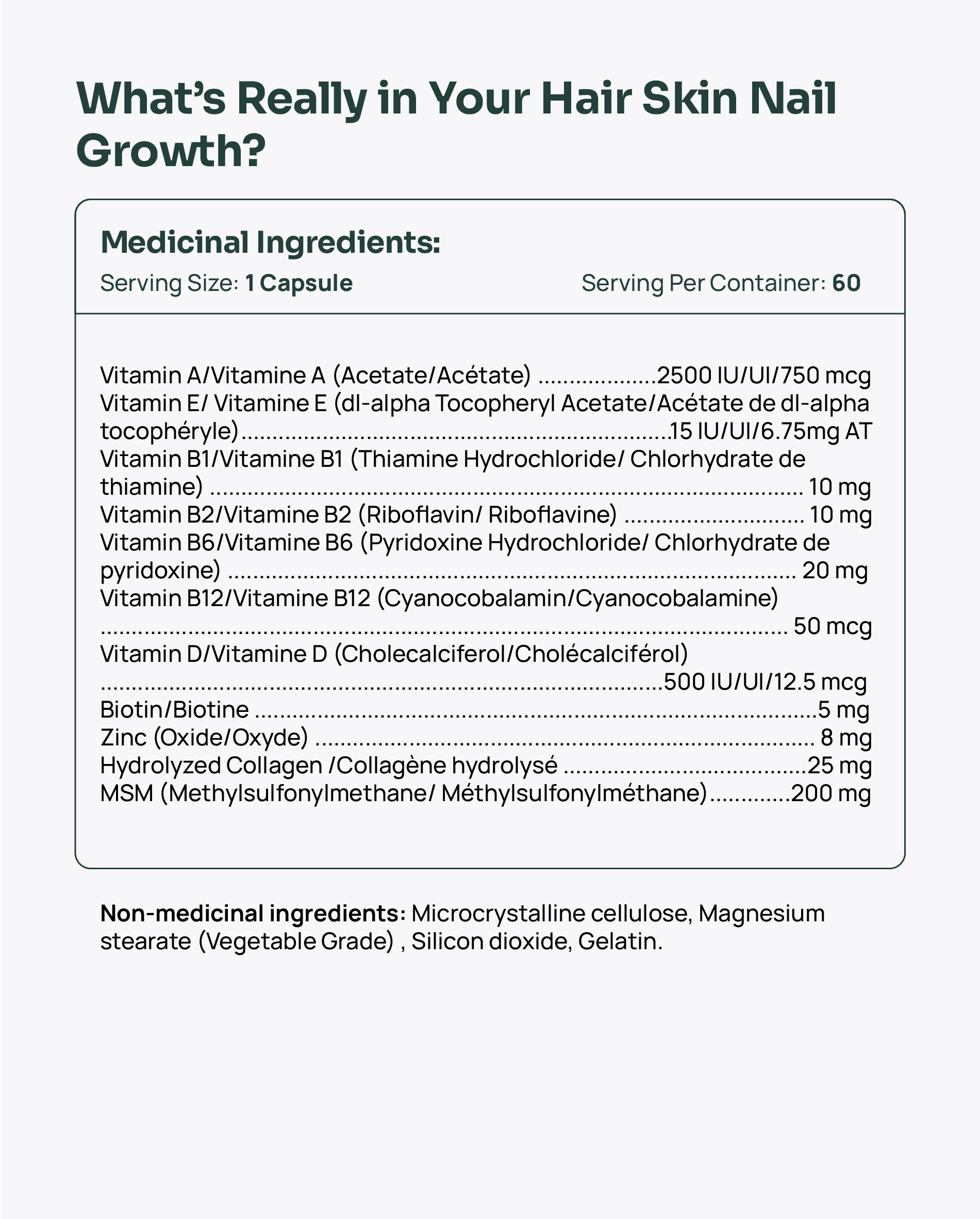 Hair Skin Nail Growth